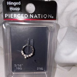 16g Hinged Hoop for Septum or ear piercing
